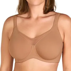 Comfortable plus-size full-coverage underwired seamless bra for women daily wear support.