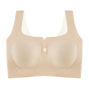 Damen nahtlose Gel-Weste BH Übergröße bügellose weiche versammelte Push-Up Unterwäsche
