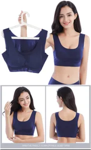 Seamless comfortable sleep bra for women, wide strap wireless daily sports push up bralette.