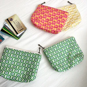 Koreanischer Stil Blumen Kosmetiktasche, süße Reißverschluss Make-up Tasche und Kulturtasche.