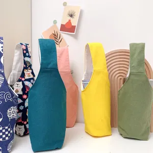 Leinwand Tassenhülle Handtasche, süße Thermobecher Tasche, wiederverwendbarer Kaffeetassenhalter.