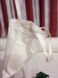 Einfache weisse blanko leinwand tasche, 12oz langlebige wiederverwendbare einkaufstasche