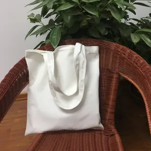 DIY Blanko Canvas Einkaufstasche Einfache Plain Baumwolle Leinwand Schultertasche Für Damen Wiederverwendbare Einkaufstasche Minimalistische Handtasche