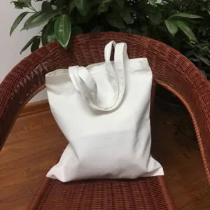 Einfache weiße Canvas Tragetasche für Einkauf und DIY Malerei, lässige Umhängetasche.