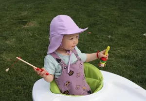Baby zonneklep hoed met nekbescherming voor zomer buiten, schattige kinderpet