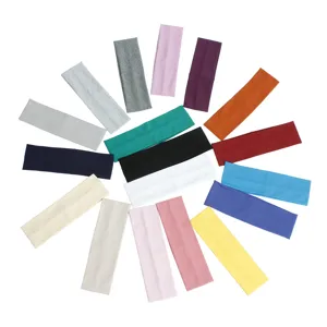 Lot de bandeaux de sport et yoga en coton élastique, absorbant la sueur pour fitness quotidien.