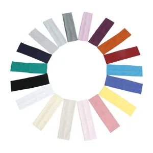 Bandeau de sport yoga en coton multicolore pour femmes, bandeau élastique de détail absorbant.