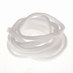 White elastic nylon headband DIY hair band accessory material close up detail shot