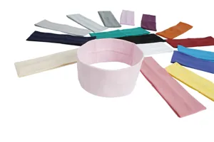 Lot de bandeau de sport yoga en coton multicolore, bande de cheveux élastique absorbante.