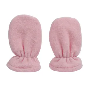 Rosa Fleece Baby Handschuhe für den kalten Winter, warme Kleinkind Fäustlinge mit Fingerschutz.