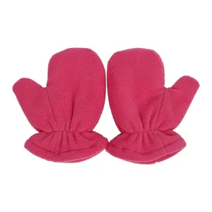Kinder Winter Fleece Fäustlinge, dicke warme Baby Handschuhe für Mädchen in Rosa, weich.