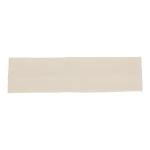 Bandeau de sport en coton beige uni, élastique et absorbant la transpiration pour le yoga.