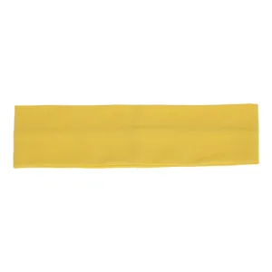 Vue détaillée du bandeau de sport élastique en coton doux jaune vif pour vos séances de yoga.