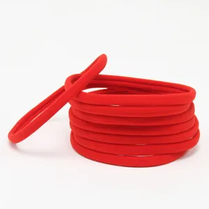 Red elastic hair bands set for baby hair accessories and DIY children headwear, seamless.