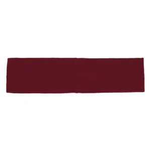 Vue détaillée du bandeau de sport en coton rouge vin, élastique et anti-sueur.