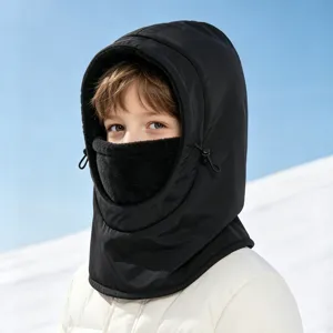 Winter kinderen winddicht bivakmuts skimutser fleece thermisch warm gezichtsmasker buiten