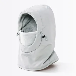 Winter outdoor winddichte fiets gezichtsmasker, gevoerde thermische bivakmuts voor heren.