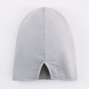 Winddicht fietsgezichtsmasker fleece warme winter muts voor buiten sport grijs.