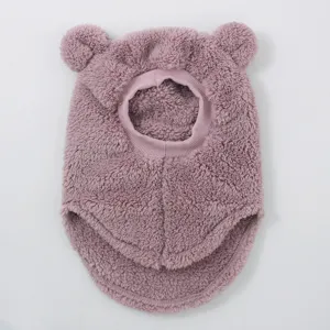 Plüsch Bärenohren Baby Sturmhaube Winter warme winddichte Kapuze für Kleinkinder Kinder Alltag