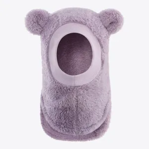 Süße Baby Winter warme Plüsch Bärenohren Sturmhaube, winddichte Kleinkind Kapuze Schal.