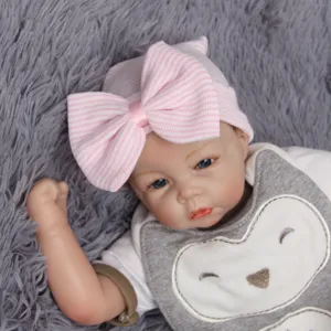 Gorro de punto para bebe recien nacido lindo lazo grande infantil primavera otonio