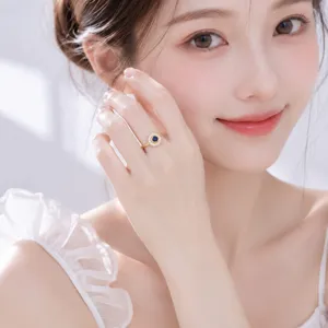 Exquisite gold plated micro-pave cubic zirconia ring detail shot, elegant jewelry design.