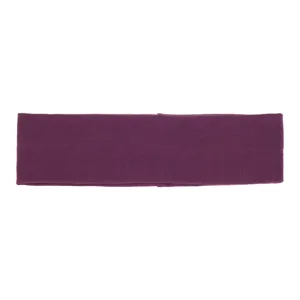 Bandeau de yoga de sport pour femme violet uni élastique absorbant la sueur bandeau souple.