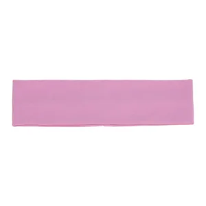 Bandeau de sport elastique rose en coton vue de detail, bandeau souple pour entrainement.