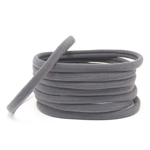 Soft nylon hair bands elastic baby headbands DIY hair accessories grey color detail shot