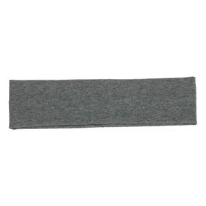 Détail de bandeau en coton gris foncé, extensible et absorbant pour le sport et le yoga.