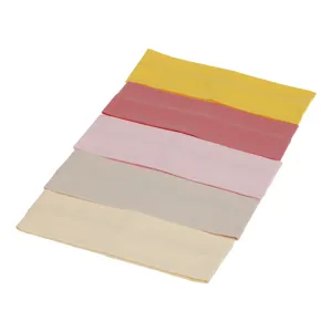 Ensemble de bandeau en coton, bandes de cheveux de sport de yoga élastiques unies pour femmes.