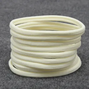 Pastoral Seamless Nylon High Elastic Hair Bands For Kids Infants Soft Knitted Hair Ties DIY Headband Parts Everyday Use Hair Accessories