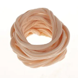 Soft nylon baby headbands elastic hair ties kids DIY hair accessories light pink