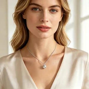 Silver tone hollow globe pendant necklace, stylish minimalist clavicle chain for daily fashion wear.