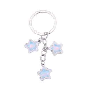Stilvoller Stern Schlüsselanhänger aus Legierung mit Farbverlauf Charms für Taschen Geschenk.