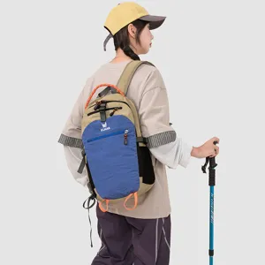 Outdoor hiking backpack large capacity sports travel bag, showing back view and details.