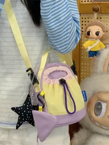 Korean style colorful crossbody mobile phone bag casual lazy messenger bag with cute star charm