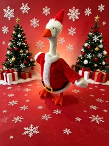 Desktop little goose Christmas clothing set cute holiday decoration plush outfit figure item