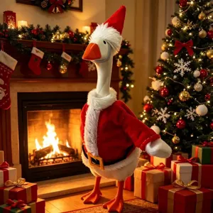 7 inch tabletop cute goose Christmas clothing set holiday decorative figurine for home decor
