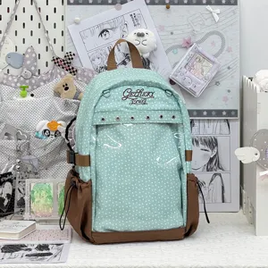 Zaino a pois giapponese borsa scolastica casual leggera zaino campus per studenti