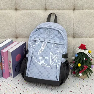 Zaino a pois stile giapponese donna leggero casual borsa scolaretta carino zainetto campus