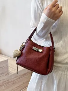 Sac seau élégant pour femme en cuir PU sac à main minimaliste bandoulière de loisir chic