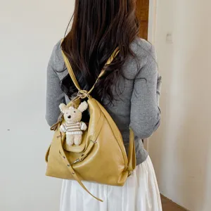 Mochila casual coreana de gran capacidad bolso de hombro para mujer con osito tierno