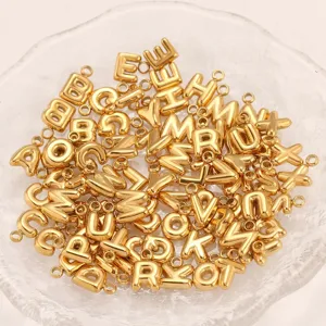 Gouden roestvrij staal ballon letter bedels hanger voor diy sieraden maken accessoires