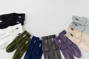 Cityboy Herren Mittelsocken Bestickter Blitz Casual Baumwolle Socken Komfort Alltag