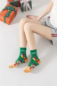 Weihnachten Socken Damen, süßes Rentier Design, bequeme Baumwolle modische Strümpfe.