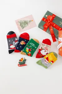 Weihnachtliche Mittelsocken süße Cartoon Rentier Baumwolle Winter warme Freizeitsocken