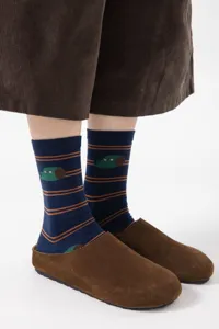 Original cartoon design mid-calf women socks with cute funny cartoon animal pattern.