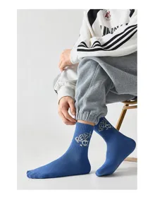 Chaussettes montantes homme coton style streetwear respirant absorbant transpiration
