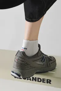Men's short cotton socks with stylish embroidery, comfortable casual athletic wear.